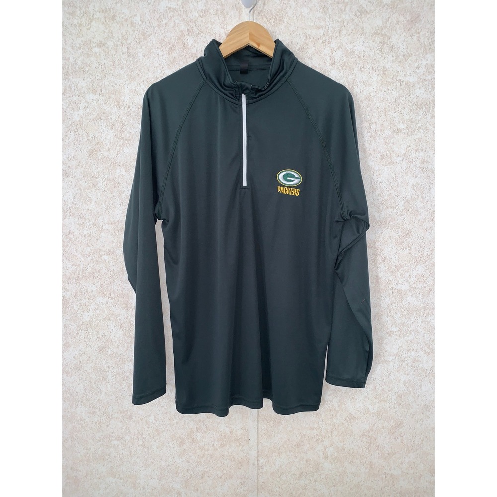 Dunbrooke‎ Green Bay Packers Mens Large 1/4 Zip Pullover Jacket Green NFL L